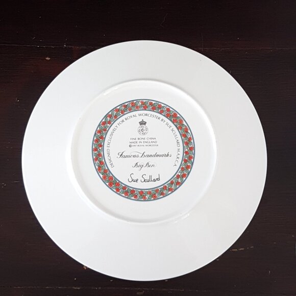 Royal Worcester Big Ben Famous Landmarks Bone China Collector Plate - Picture 7 of 8